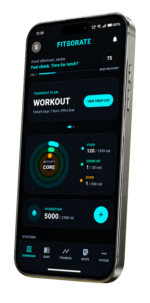 Fitsorate App Mockup Dashboard